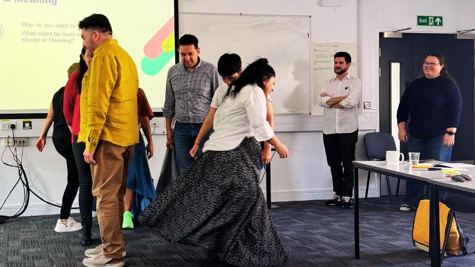 Group taking part in movement exercise