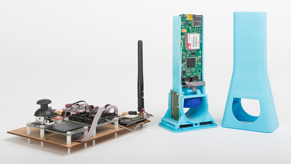 A Datacatcher device by the Interaction Research Studio