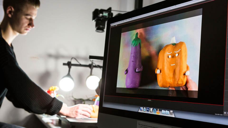 A studio working in the animation studios at Goldsmiths