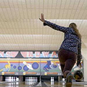 A lady bowling