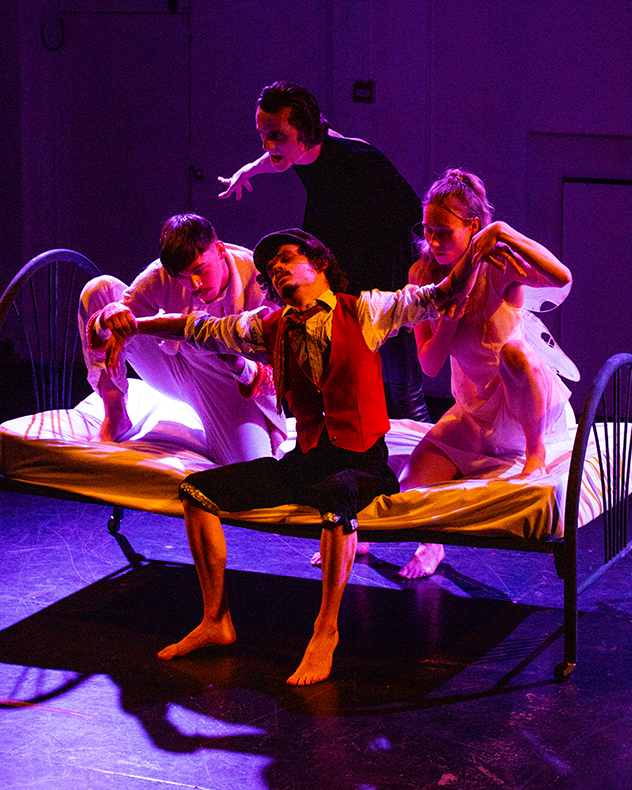 A group of students performing.