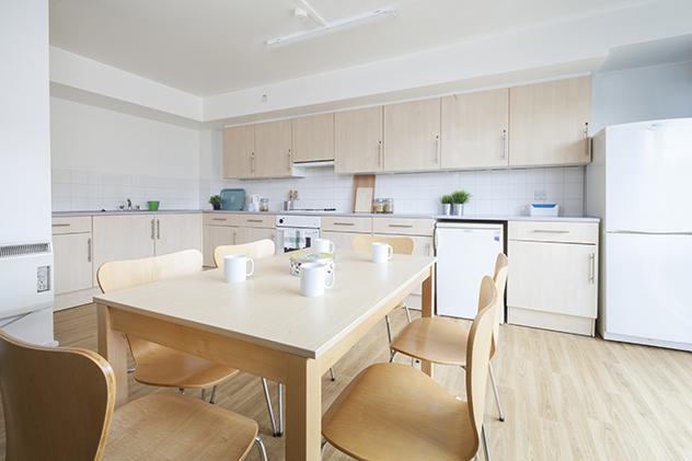 A student halls shared kitchen