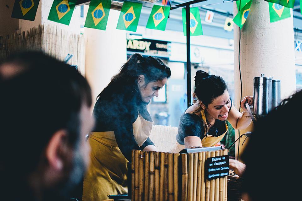 Street food being served in Greenwich Market