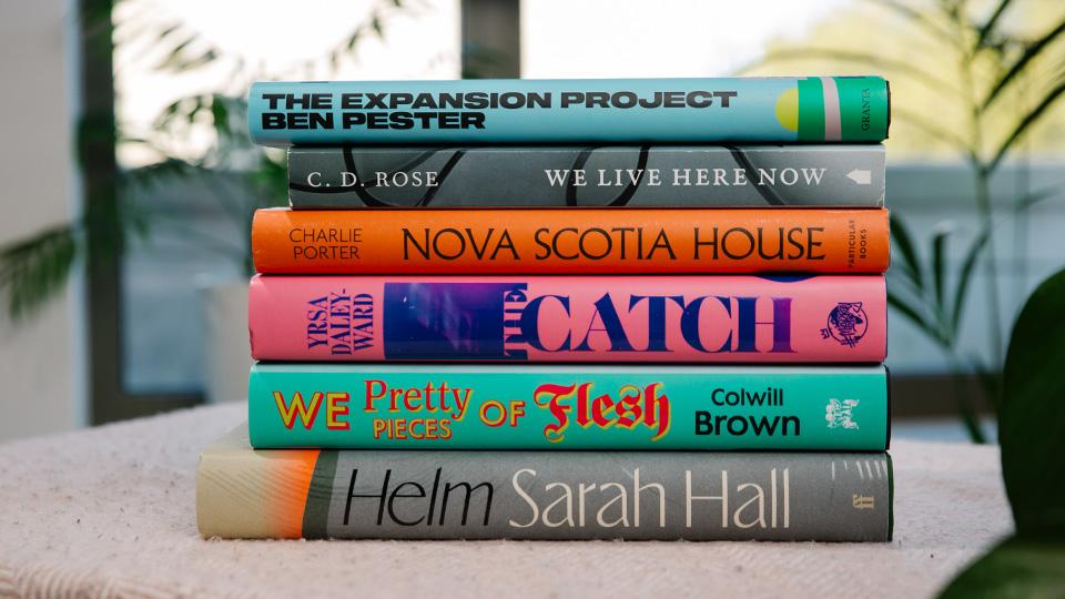 A stack of the six shortlisted books 