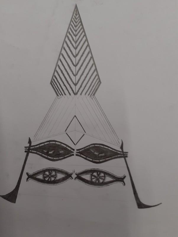 This design created by Wayne was done using graphite pencils. Wayne is fond of symmetry and creates patterns to explore this.