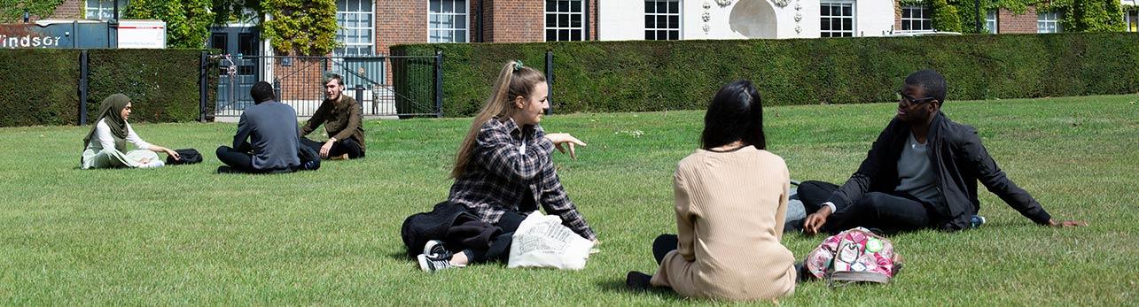 Students on College Green