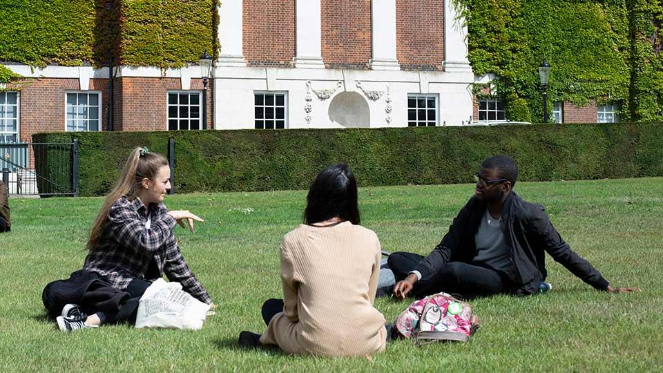 Students on College Green
