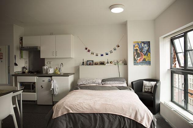 A studio room in halls