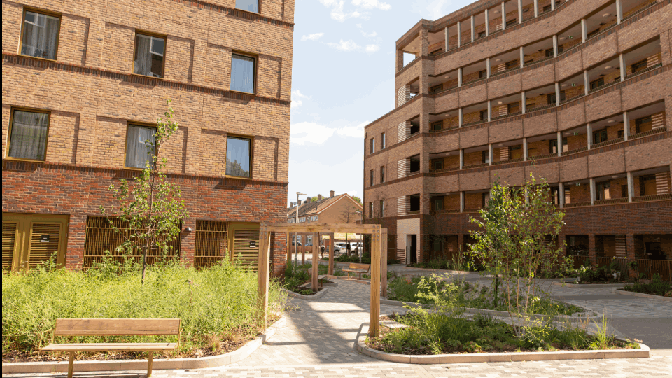 Brick bult multi-storey building